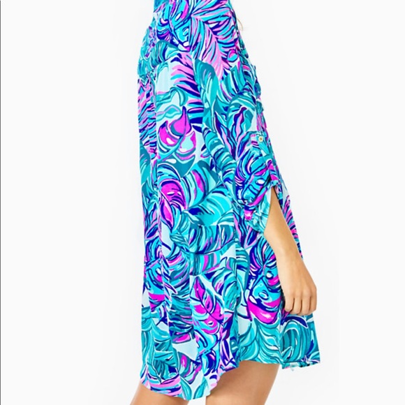 Natalie Shirtdress Cover Up- Don’t Wanna Leaf - Picture 2 of 4